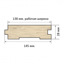 Доска половая АВ 28х145х2300 хвоя 
