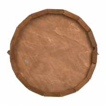 Ведро 13 л. (термо) с латунным обручем, пласт. вставкой, липа, "Банные штучки" 