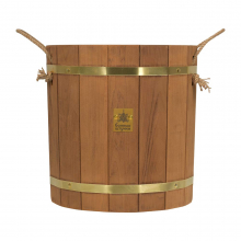 Запарник 18 л. (термо) с латунным обручем, пласт. вставкой, липа, "Банные штучки" 