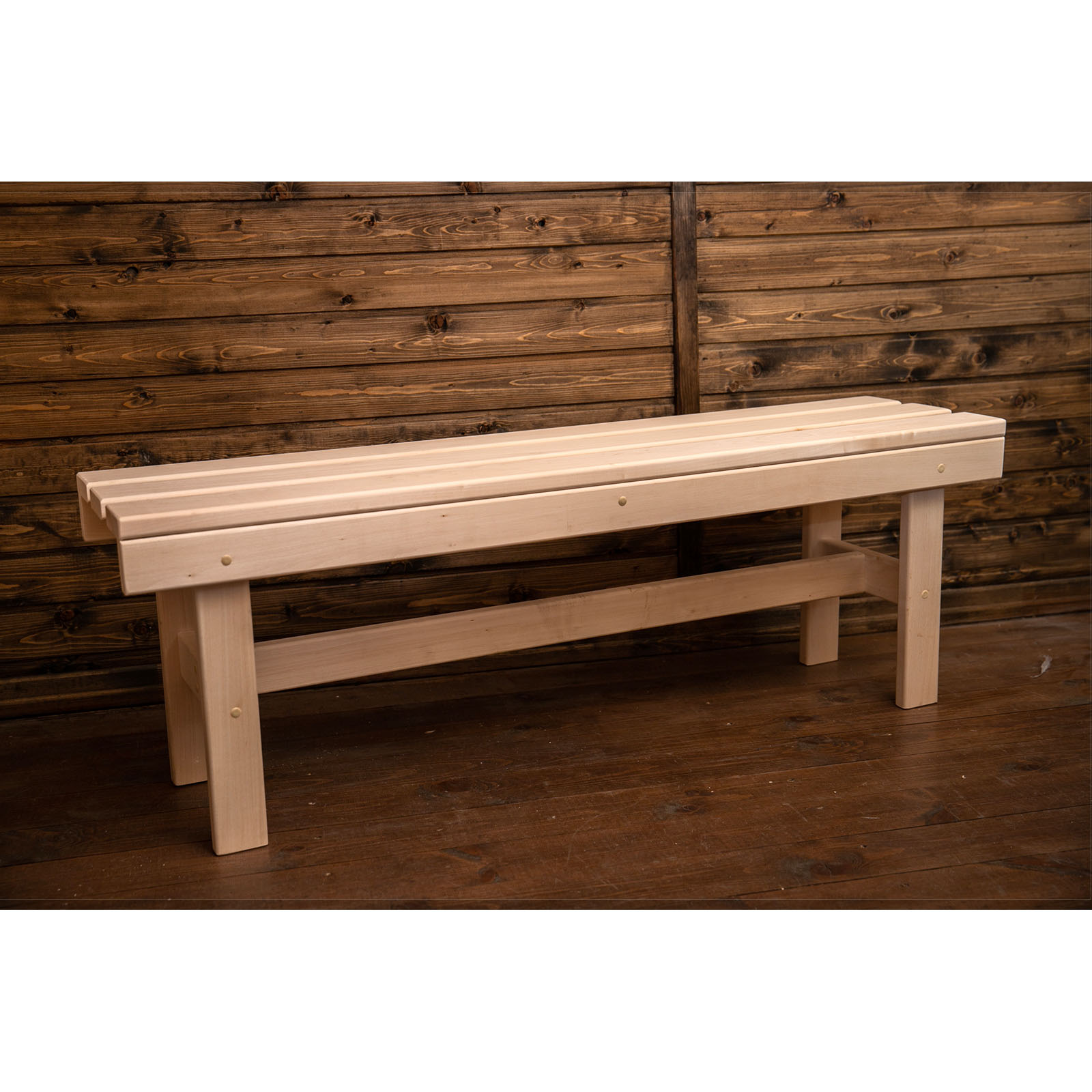 Лавка продольная 1600 мм Сорт А (полок липа)