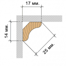 Плинтус гладкий сращенный А 25х2000 хвоя 