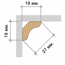 Галтель Липа А фигурная 27х2500 мм 