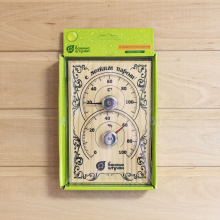 Термометр с гигрометром Банная станция для бани и сауны "Банные штучки" 18х12х2,5 см. 