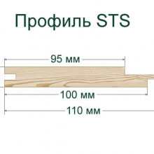 Вагонка Дуб STS А 15х110(100)х1600 