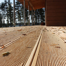 Террасная доска Лиственница 28х140х4000 АВ Вельвет 